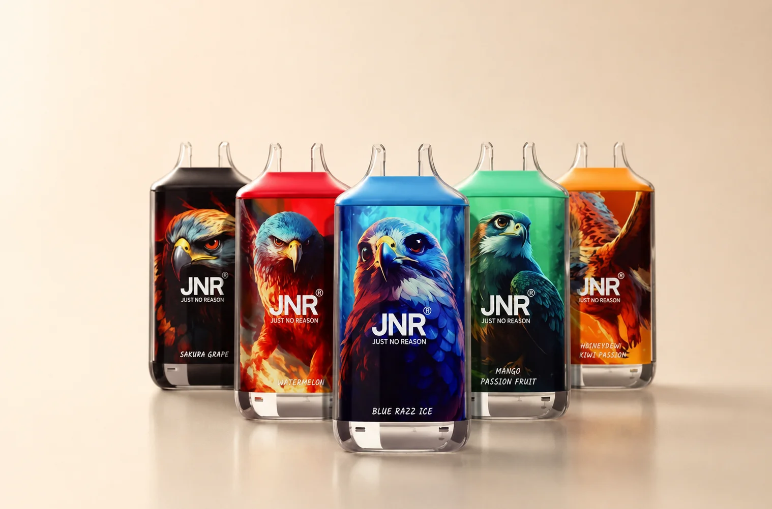Puff rechargeable JNR Falcon X 28K avec flacons de sels de nicotine