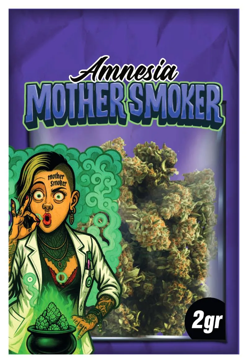 Sachet Mother Smoker Amnesia 2 grammes — fleur CBD première qualité